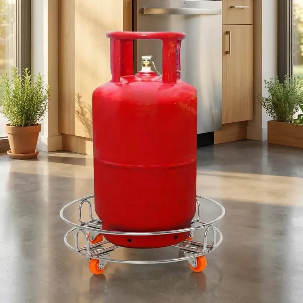 Stainless steel cylinder trolley - home & kitchen