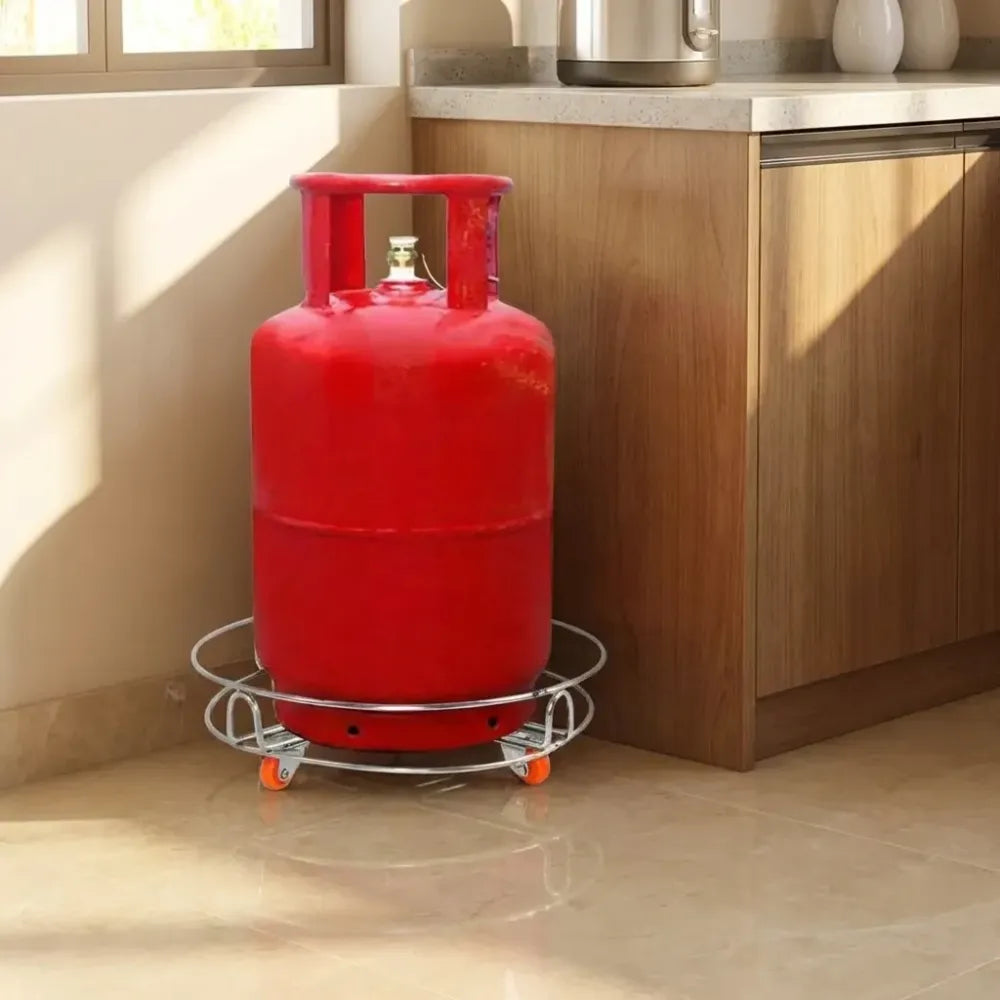 Stainless steel cylinder trolley - home & kitchen