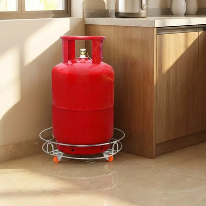 Stainless steel cylinder trolley - home & kitchen