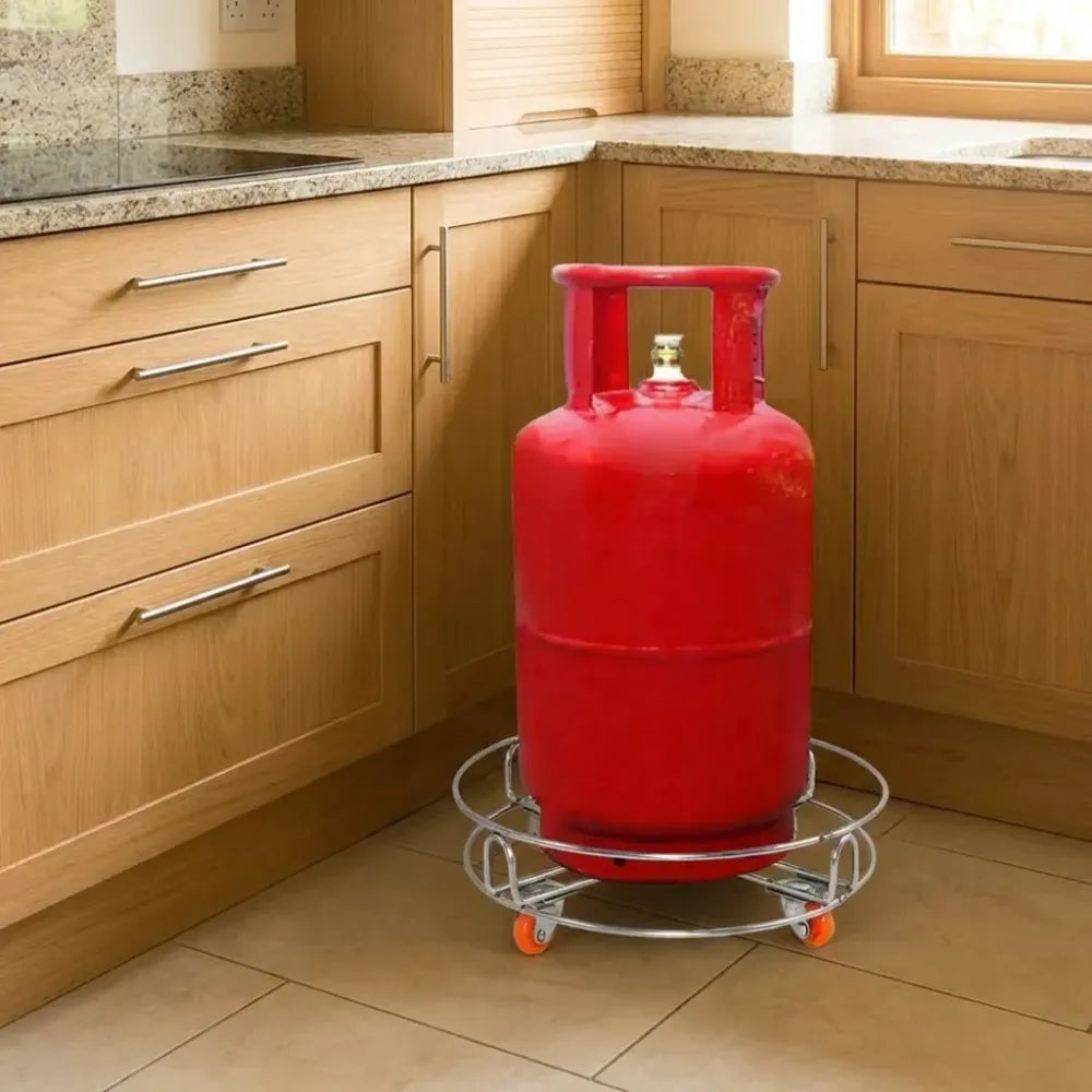 Stainless steel cylinder trolley - home & kitchen