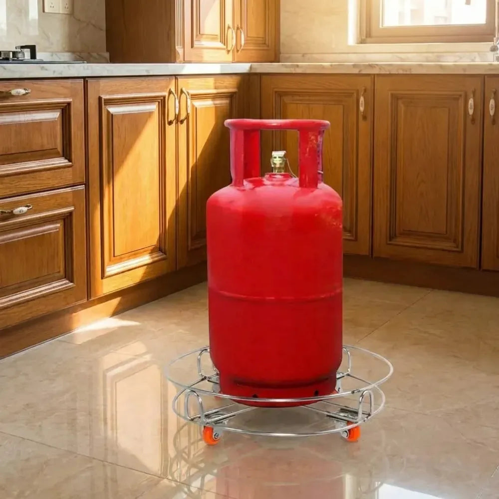 Stainless steel cylinder trolley - home & kitchen