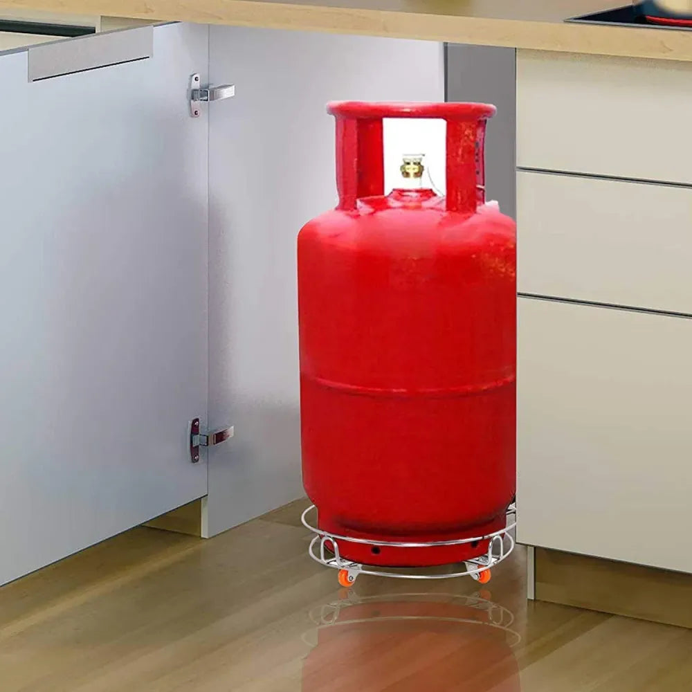 Stainless steel cylinder trolley - home & kitchen