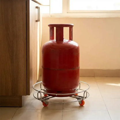 Stainless steel cylinder trolley - home & kitchen