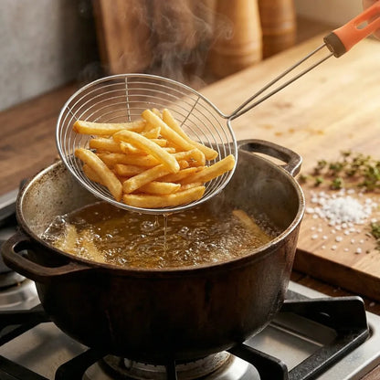 Stainless steel deep fry strainer - home & kitchen