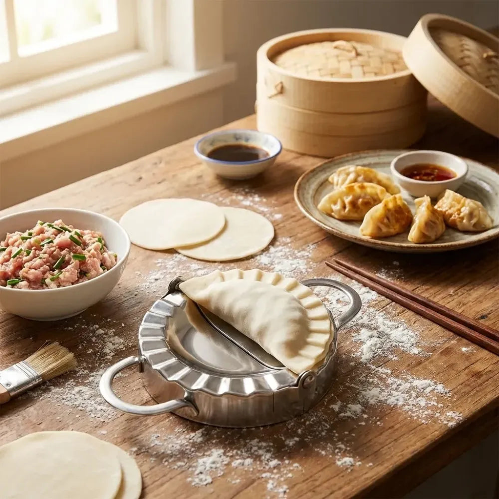 Stainless steel dumpling mold – 1 pc - home & kitchen