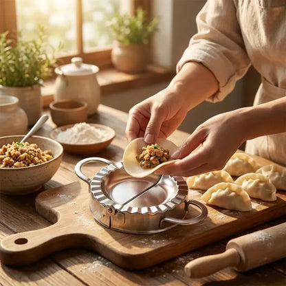 Stainless steel dumpling mold – 1 pc - home & kitchen