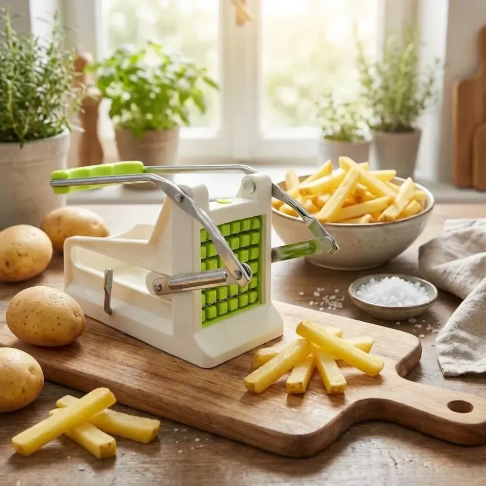 Stainless steel french fry cutter - home & kitchen