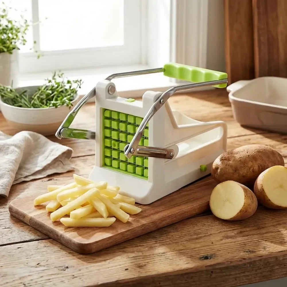 Stainless steel french fry cutter - home & kitchen