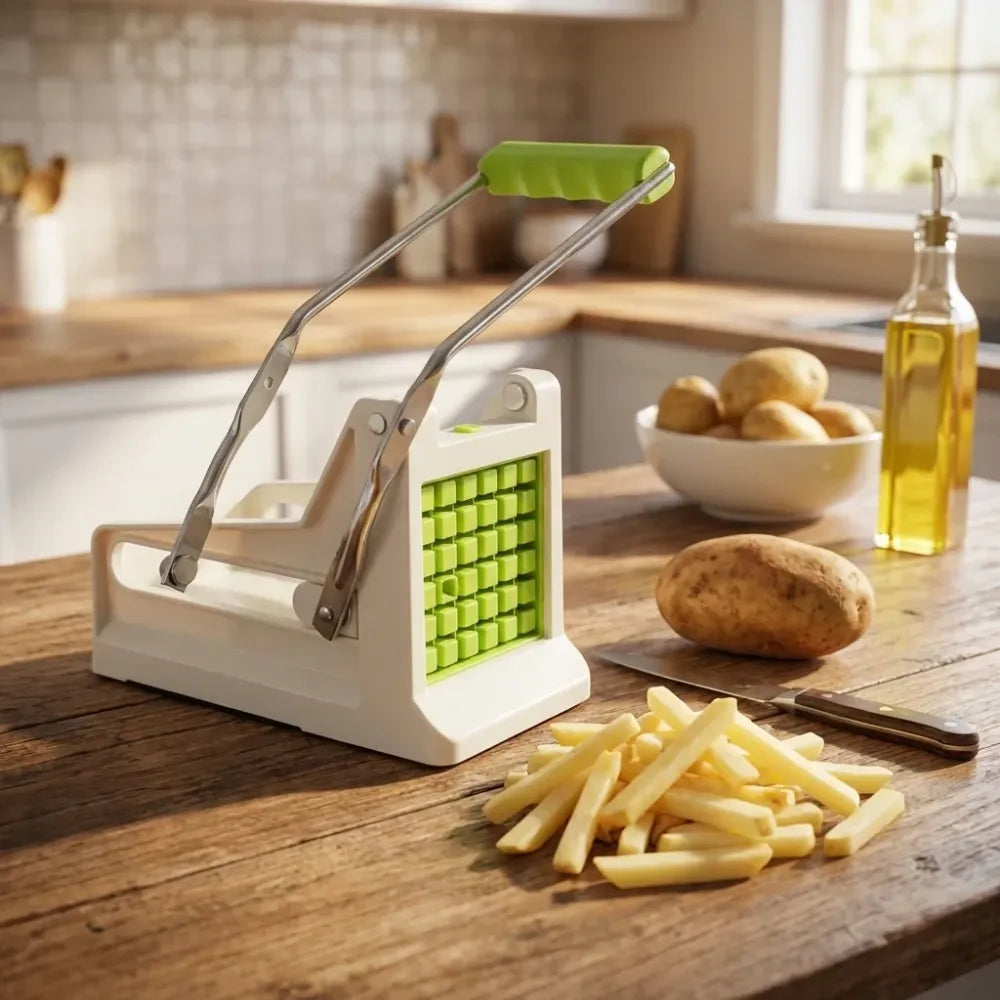 Stainless steel french fry cutter - home & kitchen