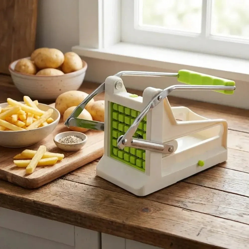 Stainless steel french fry cutter - home & kitchen