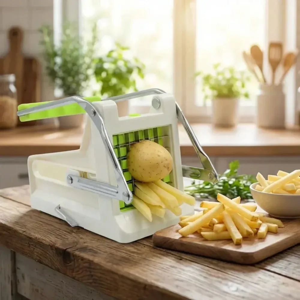 Stainless steel french fry cutter - home & kitchen