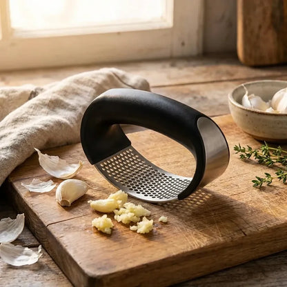 Stainless steel garlic crusher - kitchen tool