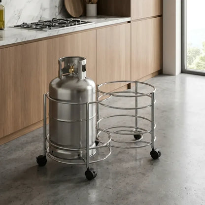 Stainless steel gas cylinder trolley - home & kitchen