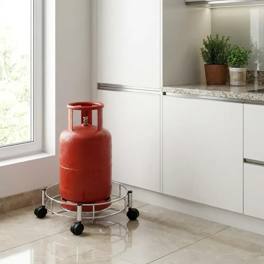 Stainless steel gas cylinder trolley - home & kitchen