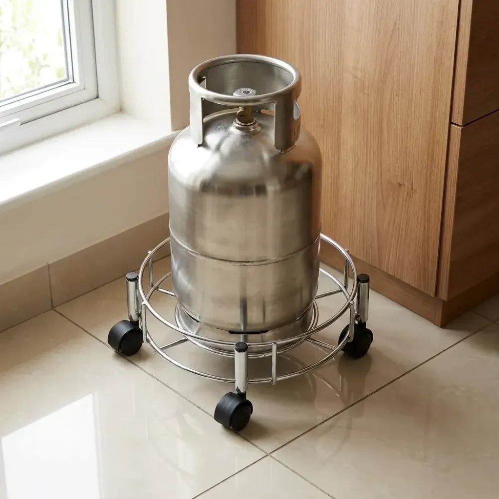 Stainless steel gas cylinder trolley - home & kitchen