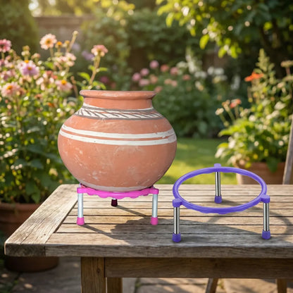 Stainless steel matka stand - home & kitchen