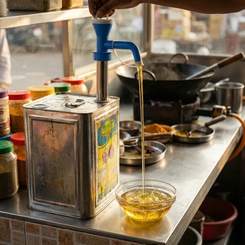 Stainless steel multi-use oil pump - kitchen tool