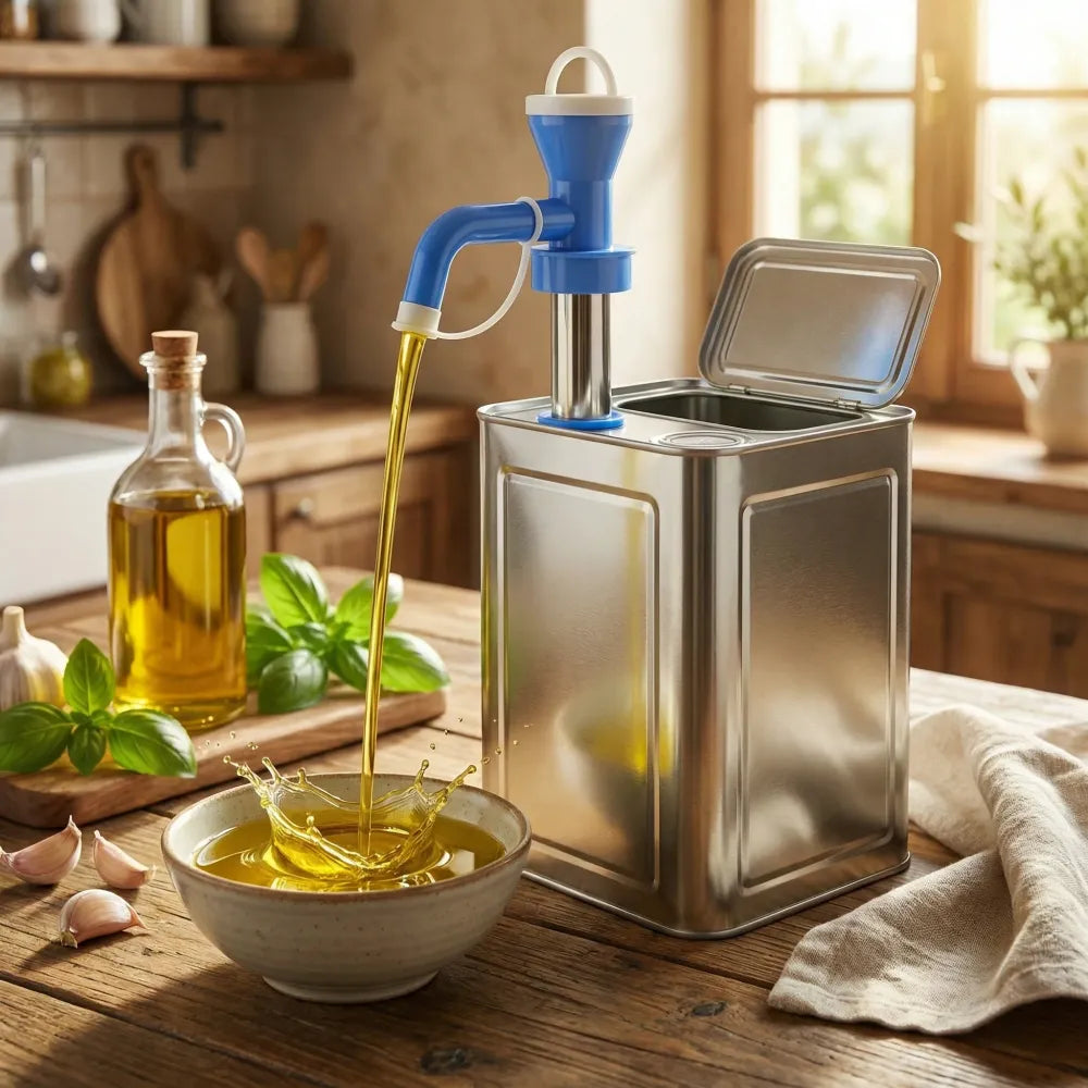 Stainless steel multi-use oil pump - kitchen tool