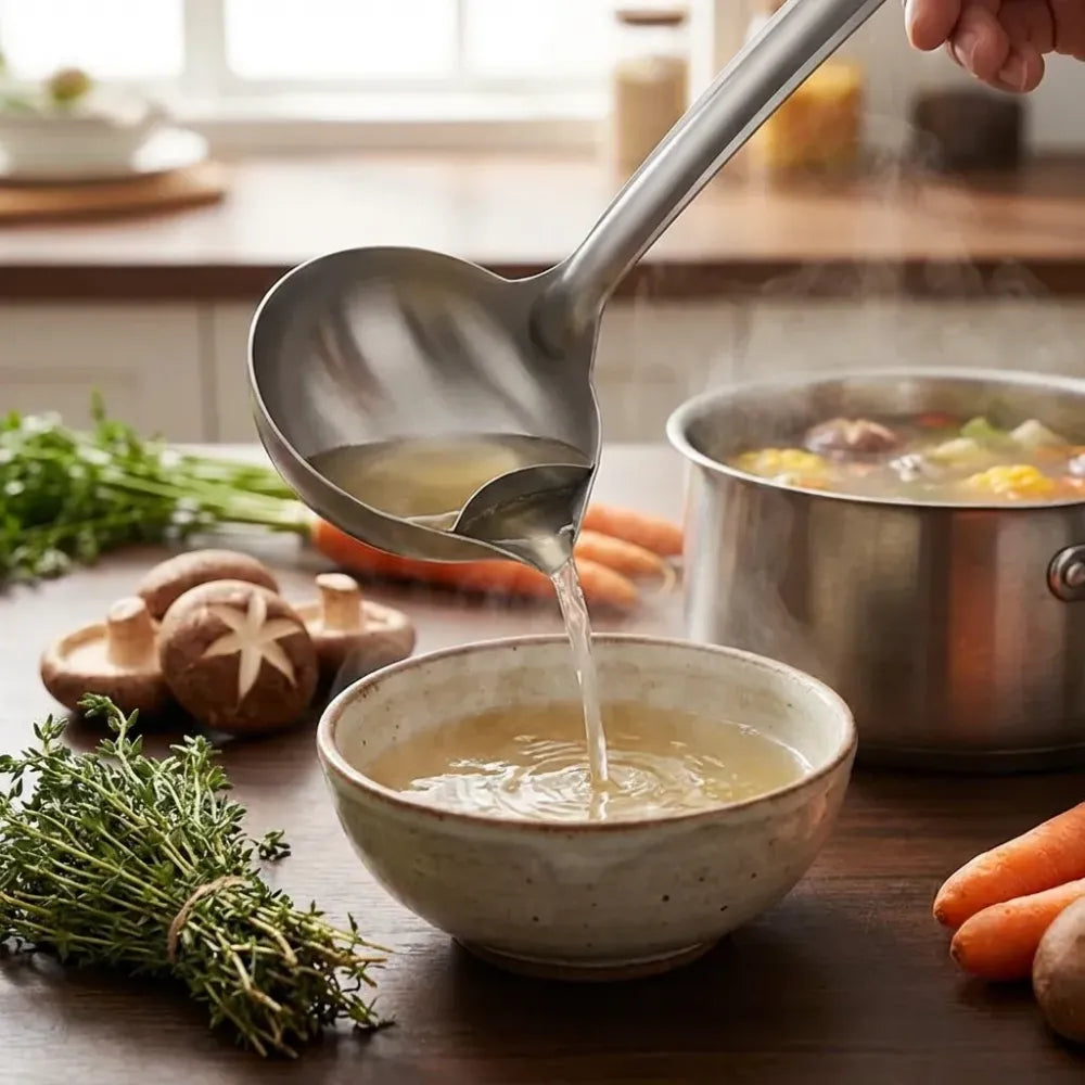 Stainless steel oil soup separator spoon (pack of 1 / 2)