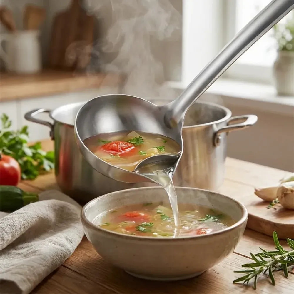 Stainless steel oil soup separator spoon (pack of 1 / 2)