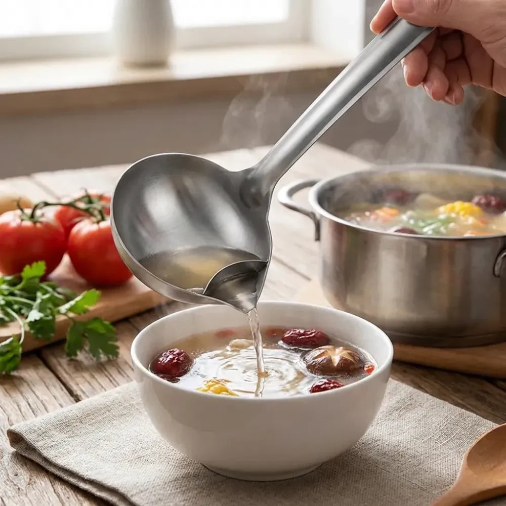 Stainless steel oil soup separator spoon (pack of 1 / 2)