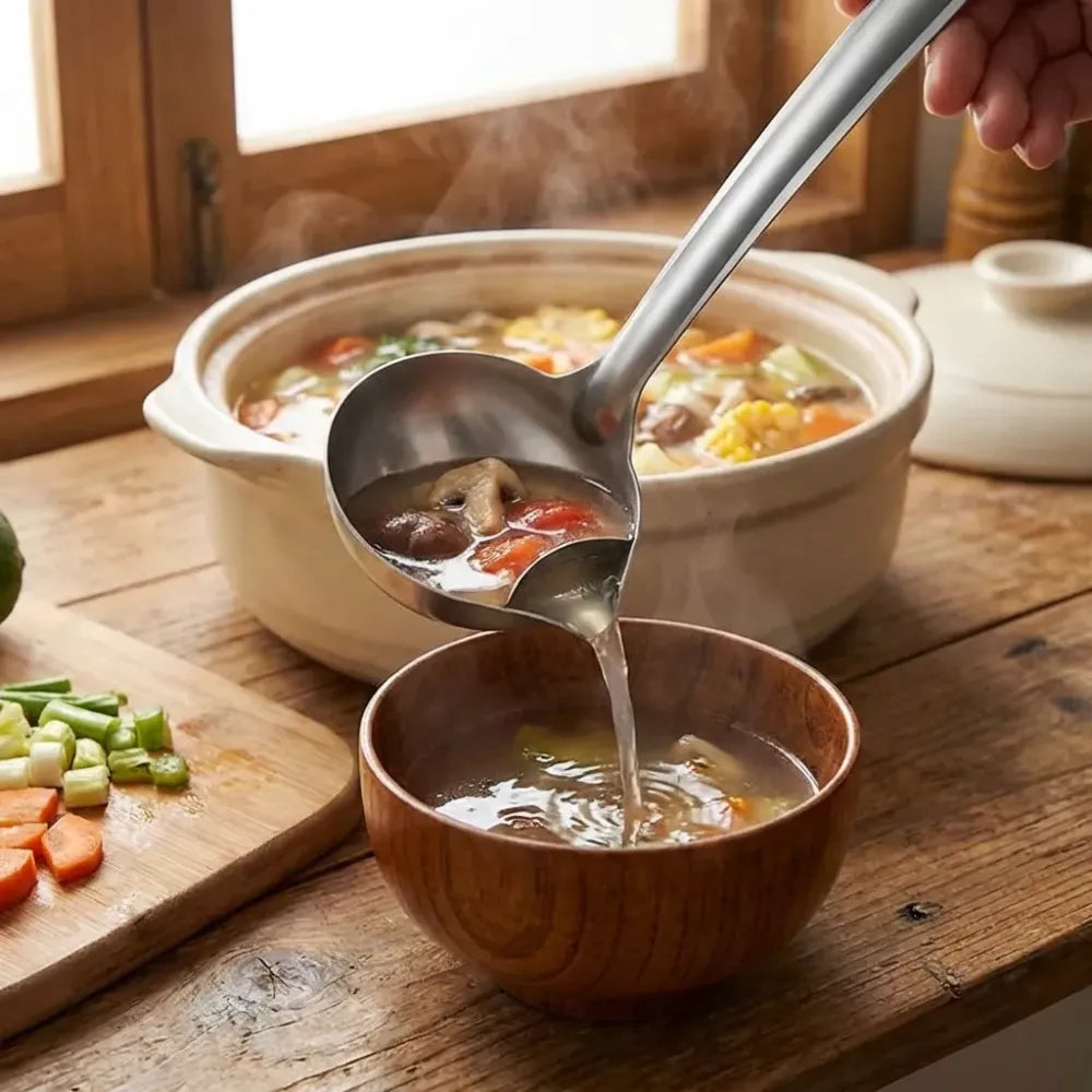 Stainless steel oil soup separator spoon (pack of 1 / 2)