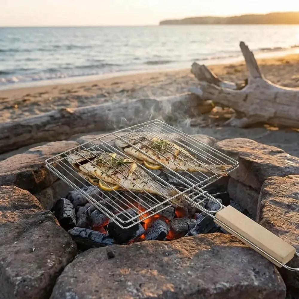 Stainless steel papad grill - kitchen tool