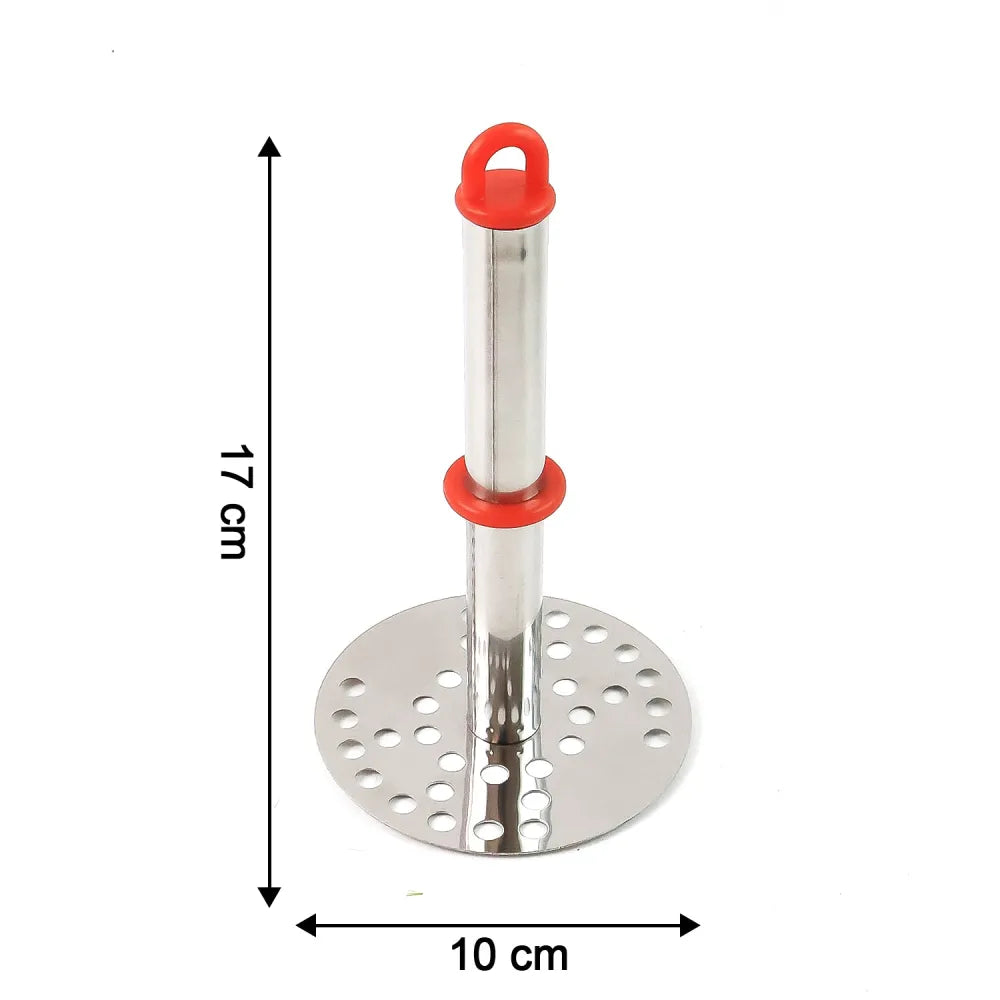 Stainless steel potato masher with ergonomic handle (17cm 1 pc) - home & kitchen