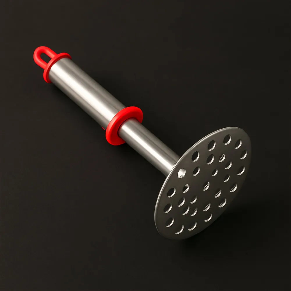 Stainless steel potato masher with ergonomic handle (17cm 1 pc) - home & kitchen