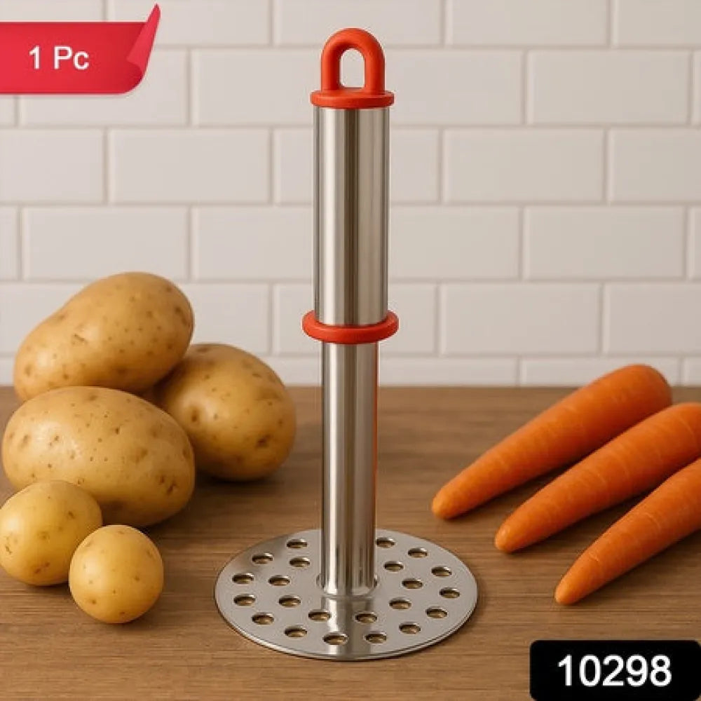 Stainless steel potato masher with ergonomic handle (17cm 1 pc) - home & kitchen