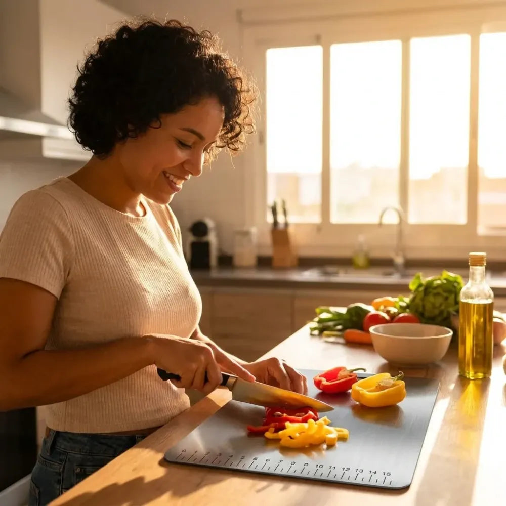 Stainless steel precision cutting board - home & kitchen