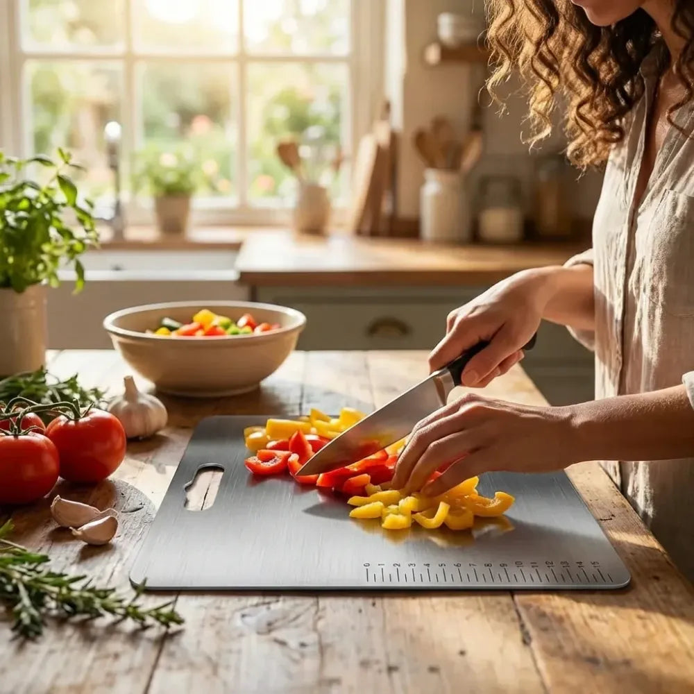 Stainless steel precision cutting board - home & kitchen
