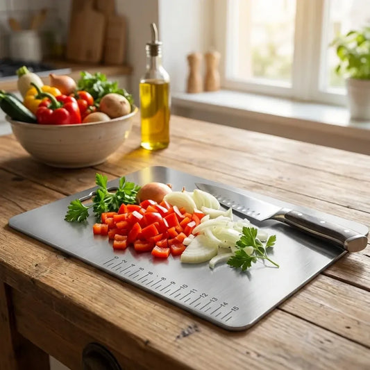 Stainless steel precision cutting board - home & kitchen