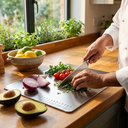 Stainless steel precision cutting board - home & kitchen