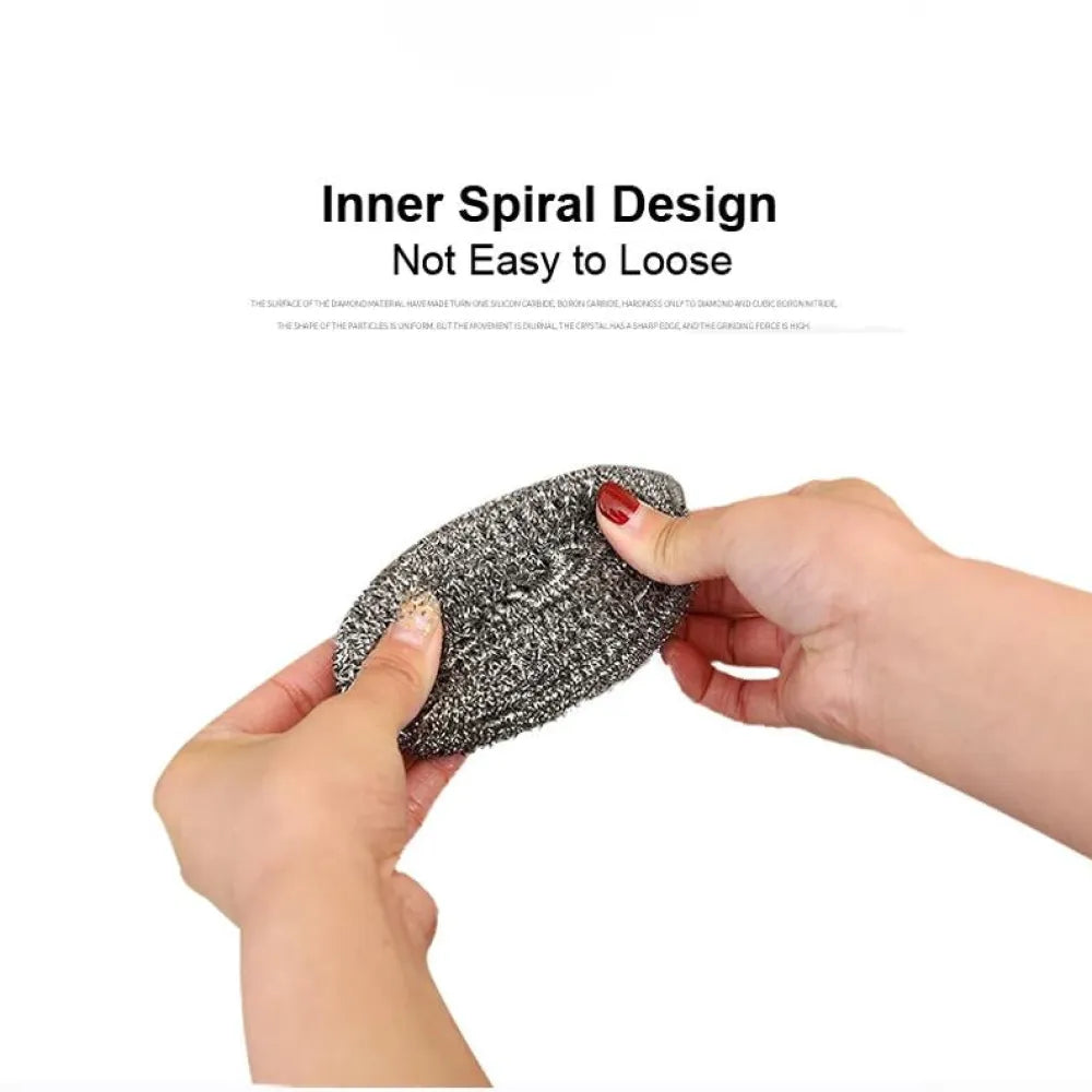 Stainless steel scrubber ball - home & kitchen