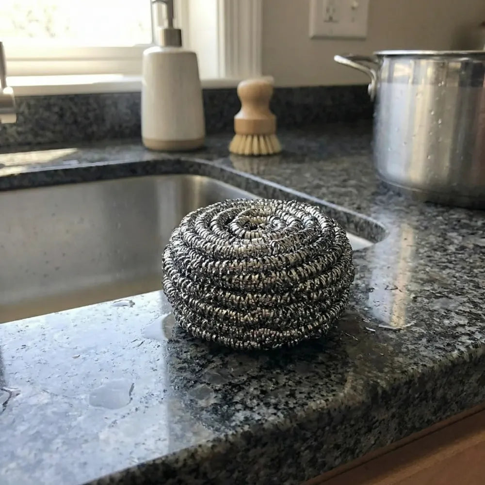 Stainless steel scrubber ball - home & kitchen