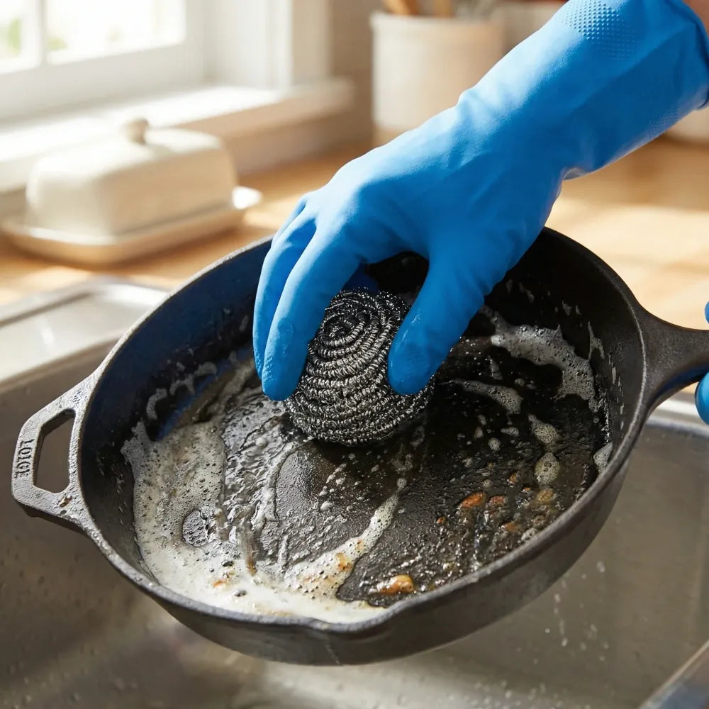 Stainless steel scrubber ball - home & kitchen