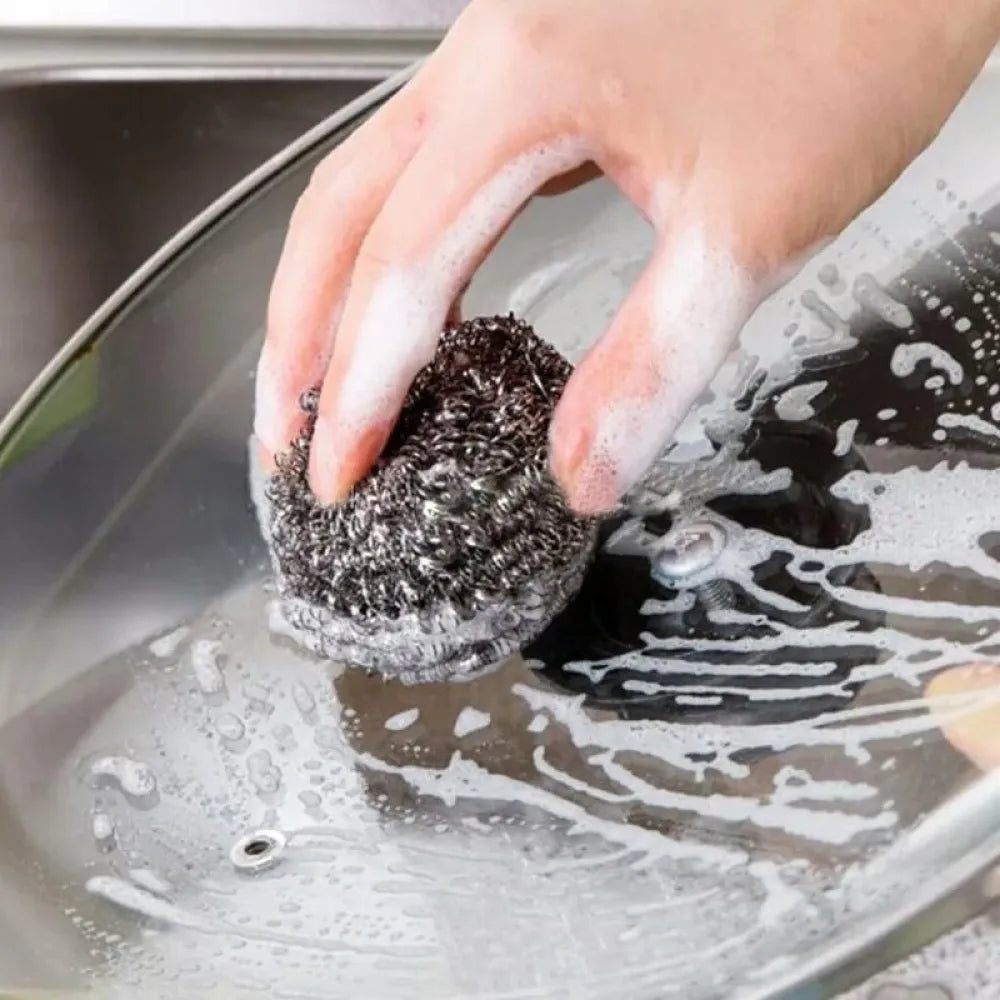 Stainless steel scrubber ball - home & kitchen