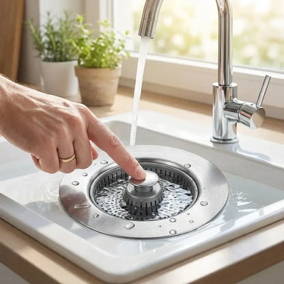 Stainless steel sink drain filter