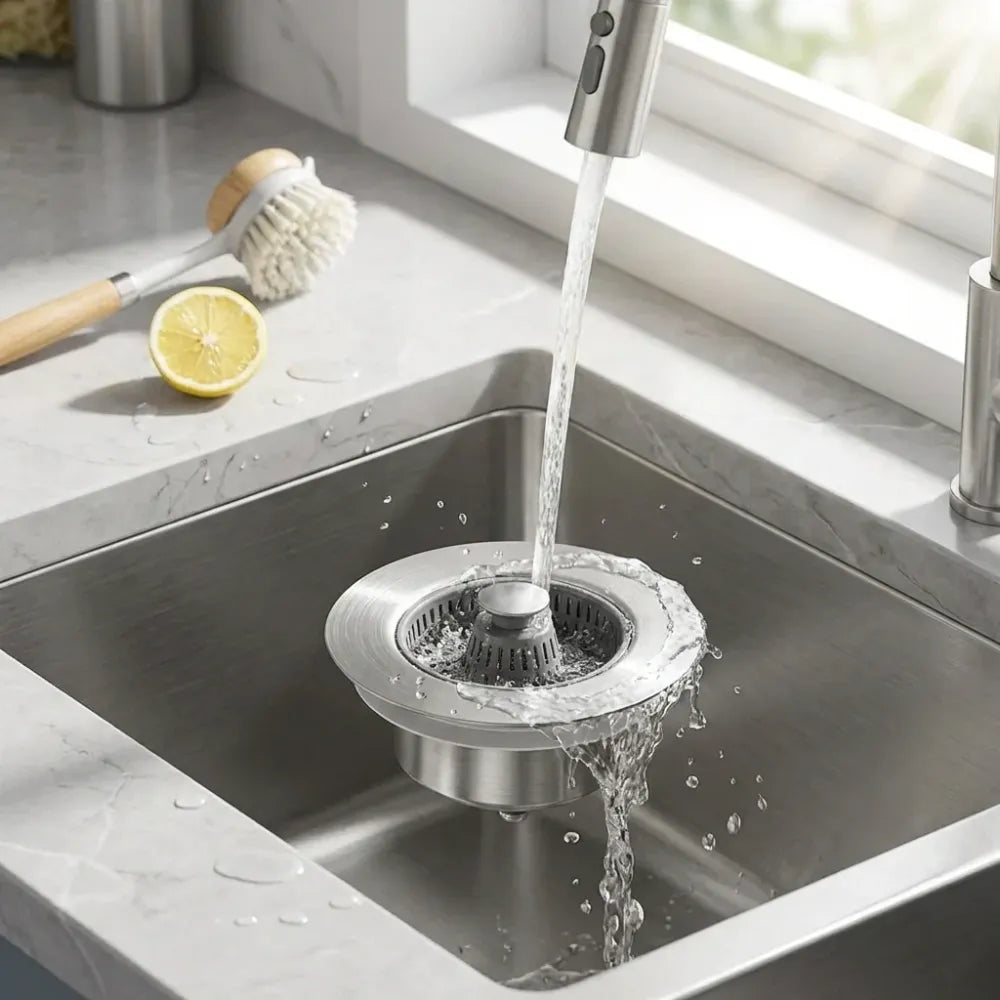 Stainless steel sink drain filter