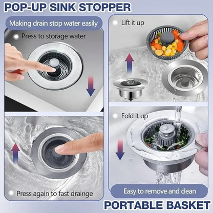 Stainless steel sink drain filter
