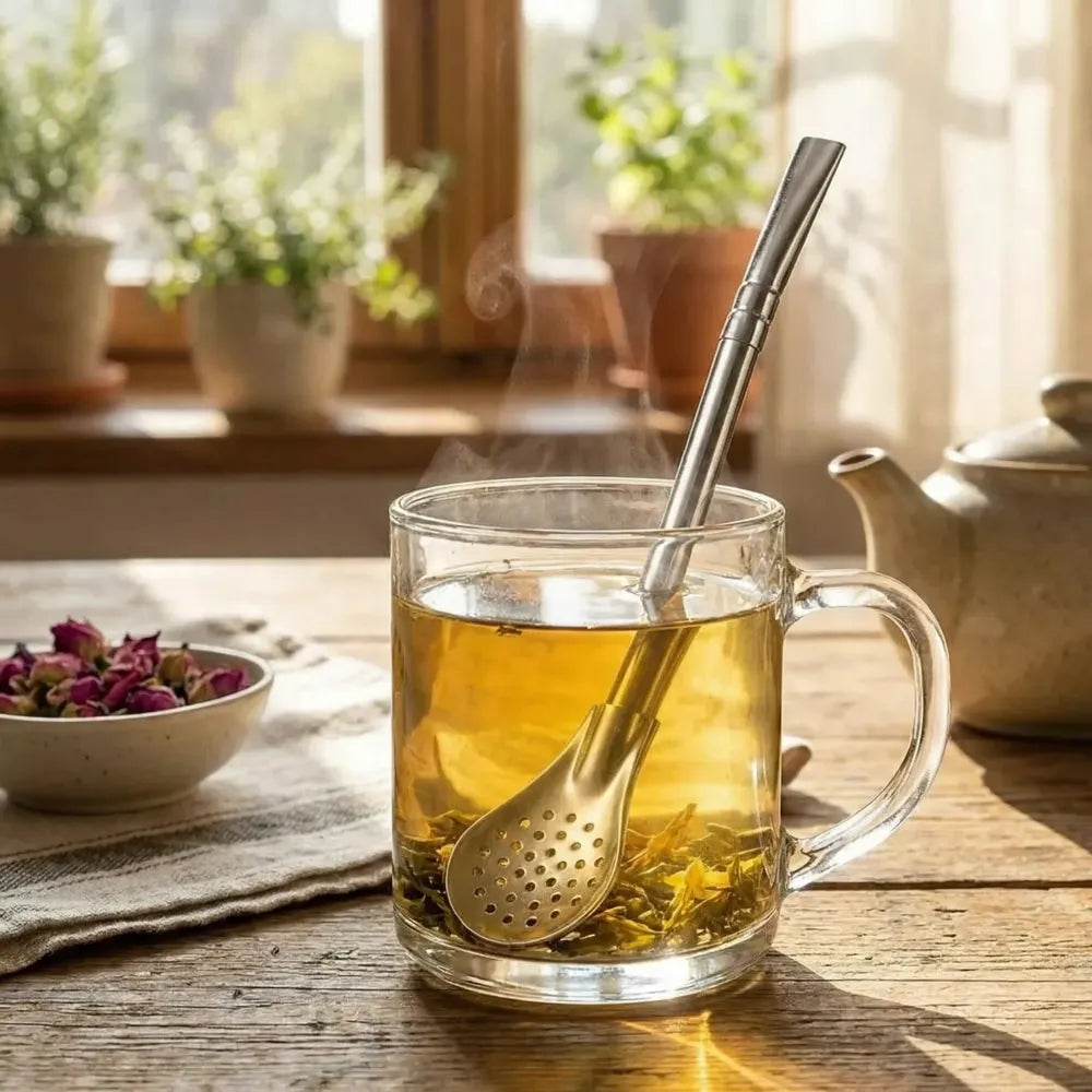 Stainless steel spoon straws - home essentials