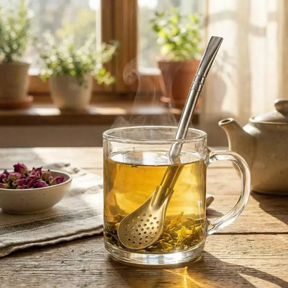 Stainless steel spoon straws - home essentials