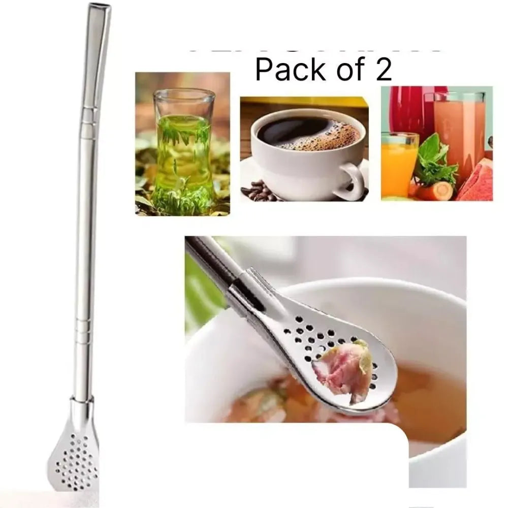 Stainless steel spoon straws - home essentials