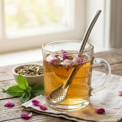Stainless steel spoon straws - home essentials