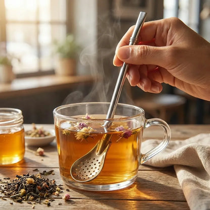 Stainless steel spoon straws - home essentials