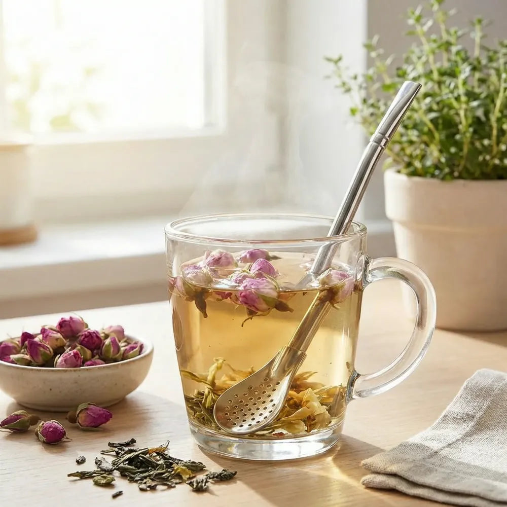 Stainless steel spoon straws - home essentials