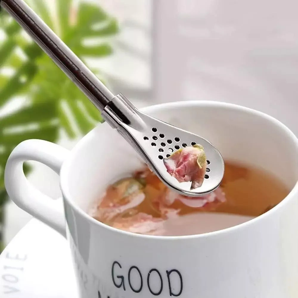 Stainless steel spoon straws - home essentials