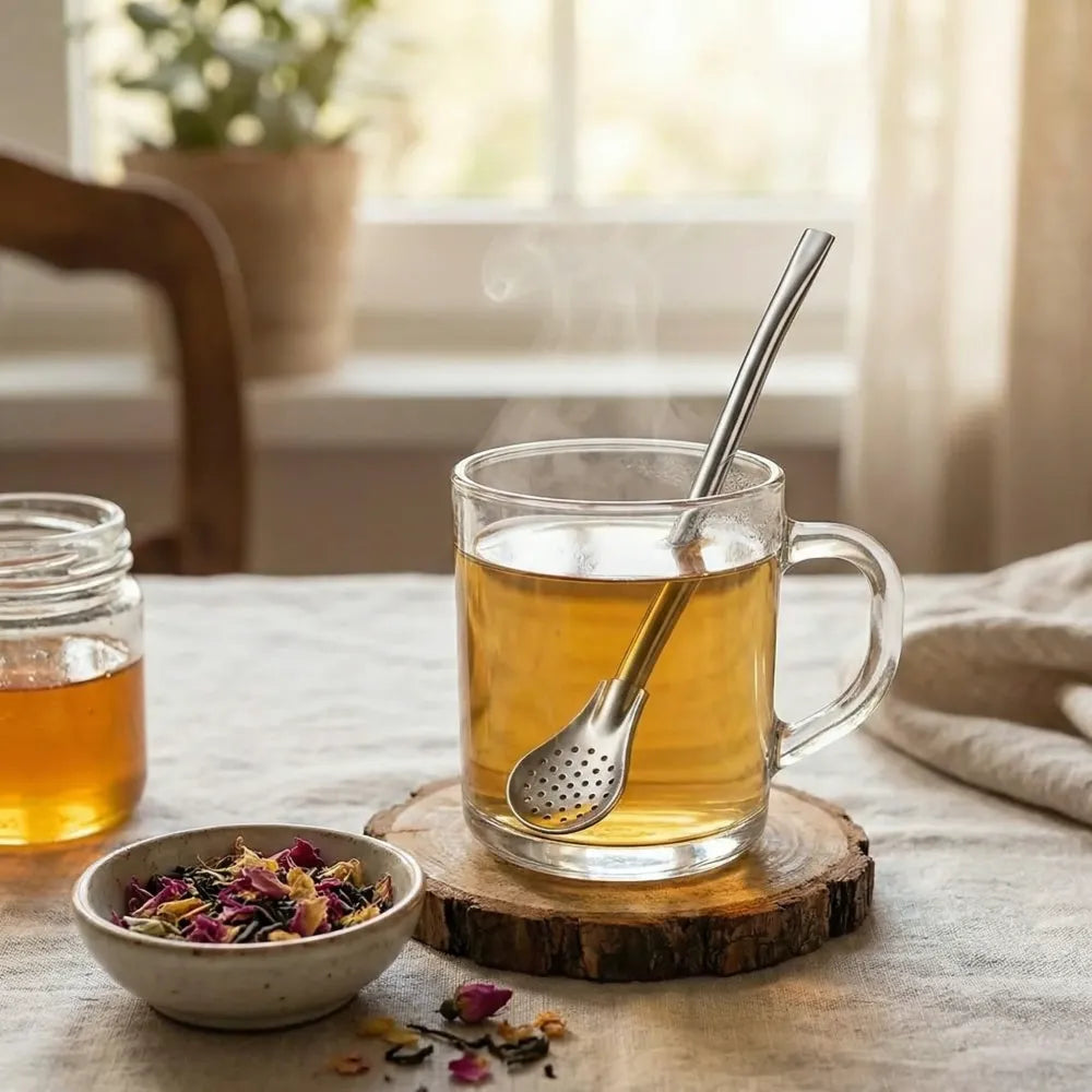 Stainless steel spoon straws - home essentials