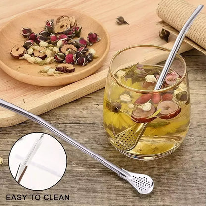 Stainless steel spoon straws - home essentials